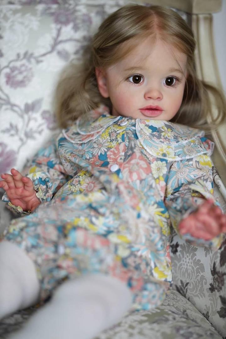 Anano Lifelike Reborn Baby Dolls Pippa 26 Inch Big Size Reborn Girl That Look Real Soft Cloth Body Realistic Newborn Doll Bed Time Playmates for Kids Age 3+