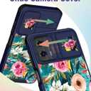 Buleens for Moto G 5G 2024 Case 6.6 Inch - with Ring Stand & Camera Cover Aesthetic Cute Designed for Women Girls Girly Pretty Kawaii Flower Phone Case for Motorola G 5G 2024 Compatible with Magsafe (Lake Blue Flowers)