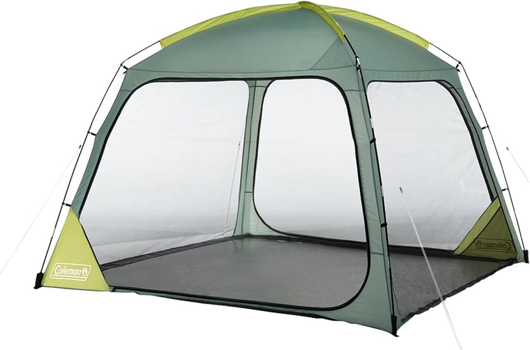 Coleman Skyshade Screened Shelter with Easy Setup, Lightweight Picnic Screen Room for Bug-Free Lounging, Made of PFAS-Free Materials, Moss, Style: 10x10 ft