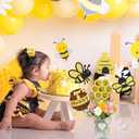 Honey Bee Party Centerpiece Sticks Glitter Bee Birthday Decorations 12PCS Happy Bee Day Table Toppers Beehive Table Centerpieces for Kids Oh Babee Baby Shower Supplies