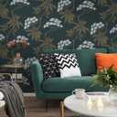 5 x CiCiwind Peel and Stick Wallpaper 16"78.7" Brown and Green Contact Wallpaper Vintage Green Removable Self-Adhesive Plant Leaves Wall Paper for Walls Covering Bedroom Bathroom