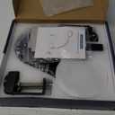 10X Magnifying Glass with Light and Stand, LED 5 Color Modes, Brightness Stepless Dimming Lighted Magnifier Hands Free, Flexible Gooseneck Desk Lamp with Clamp for Close Works, Crafts, Hobby, Painting (Black)