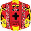 WOW Sports Take Control of the Ride 1 or 2 Person Inflatable Steerable Tube For Boating, 19-1090, One