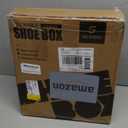 SEE SPRING 12 Pack Shoe Storage Box, Clear Plastic Stackable Shoe Organizer for Closet, Space Saving Shoe Rack for Entryway Sneaker Container Bin Holder (Black)