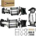 3PCS Catalytic Converter Compatible with 2008-2015 Honda Accord, Odyssey, Pilot, Ridgeline, Crosstour, Accord Crosstour, TL, TSX 3.5L V6 3-PCS EPA Compliant Replace OEM 16447 16643
