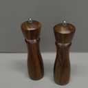 Wooden Salt and Pepper Grinder Set: Refillable Salt & Pepper Mills Adjust for Customized Coarseness, Crafted of Solid Acacia Wood with Ceramic/Stainless Steel Core, 8 Inches Each