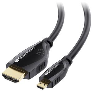 Cable Matters High-Speed Long 4K Micro HDMI to HDMI Cable - 25ft, Ideal for Tablet, Notebook, Camera, Raspberry Pi 4 and Raspberry Pi 5