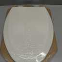 Bemis 1500EC Durable Wood Toilet Seat with Easy Clean Hinges, Made in USA, Elongated, Biscuit