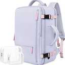 Travel Backpack for Women, Airline Approved Carry On Luggage As Personal Items, 17.3 inch Laptop School Backpack, Waterproof Weekender Bag, Hiking Backpack(Purple) (X-Large)