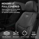 Universal Front Car Seat Covers for Most Sedans and Compact SUV | Automotive Front Row Seat Covers, Luxury Car Interiors with Airbag Compatible Waterproof Leather Seat Protector (Black1)