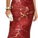 BTFBM Cocktail Dresses for Women 2026 Elegant Classy Off Shoulder Bodycon Mesh Slit Floral Maxi Spring Summer Dress (XXL)