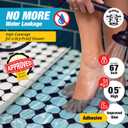 Shower Threshold Water Dam Barrier 67" - Transparent Collapsible Shower Water Blocker - Guard for Walk in Shower - Water Guard Stopper for Floor - Shower Door Water Blocker by Hippo Dam