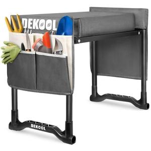 Garden Kneeler and Seat with Upgraded Wide & 3" Thick Kneeling Pad, Heavy Duty Garden Stool with 2 Large Tool Bags, Portable Bench for Planting, Weeding, Gardening Gifts for Women, Men, Seniors