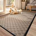 Mibao Front Door Mat, Heavy Duty Durable Welcome Mat for Outdoor Indoor, Dirt Trapper Waterproof Super Absorbent Door Mat for Entryway Outside Patio Porch,61.5" x 36", Beige