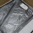 MyGift Tray Top Side Table, 24 Inch Square End Table with Raised Edge, Matte Black Metal Nightstand for Living Room, Bedroom, Small Spaces