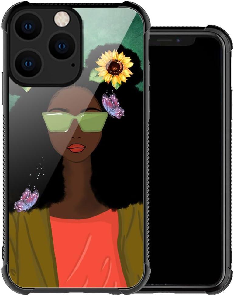 Compatible with iPhone 14 Pro Max Case,Sunflower Girl B 14 Pro Maxs Women Girls Case,Shockproof Anti-Slip Drop Protection with Soft TPU Bumper