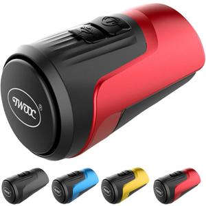 Electric Bike Bell, 125db Anti-Theft Alarm Loud Electronic Bicycle Horn, 1 Sound Modes, USB Rechargeable Battery, Waterproof Bike Horn for Mountain Bike/Road Bike/BMX/Adults (Red)