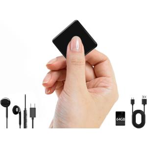 Recording Device-64GB(300Hrs) Listening Devices for Spying-Voice Activated Recorder, Mini Voice Recorder Spy Hidden,Audio Recorder for Car,Meetings,Lecture,Interview