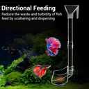 Shrimp Feeding Dish Set,Assembled Fish Shrimp Feeder Tube with Feeding Ring,Cleaning Brush for Fish Tank Fish Shrimp Crab