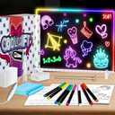 16" Led Drawing Board for Kids with 18 Tracing Stencils - Light up Led Note Board, 2026 Birthday Gifts for Boys Girls Ages 5 6 7 8 9 10 12+ Year Old, Magic Glow Art Toys for 6 7 8 9 10 Year Old, 39PCS