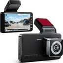 4-inch 1080p HD dashcam with Super Night Vision, 170° Wide Angle, G-Sensor Parking Monitoring Loop Video Motion Detection Function