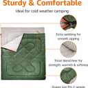 Amazon Basics 40F Cold Weather Two-Person Sleeping Bag for Outdoor Camping, Queen Size XL, 87" x 59", Olive Green