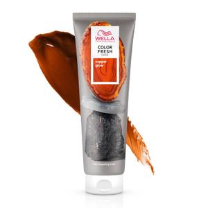 Wella Color Fresh Mask | Color-Depositing Hair Mask for Refreshed Salon Color | Vegan Formula with Avocado Oil for Smooth, Moisturized Results | All Hair Types | Zero Damage | Silicone Free | 5 Fl Oz (Copper Glow)