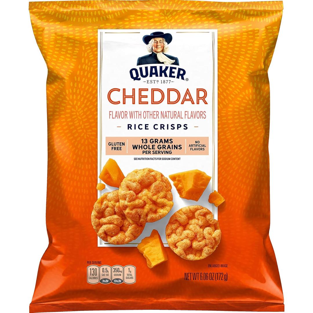 Quaker Rice Crisps Cheddar, 6.06 Oz, BB Date: 03/31/26