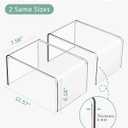 Syntus Clear Cabinet Organizer, Kitchen Shelf Organizers Set of 2 for Pantry Shelf, Plate & Spice Rack Organization