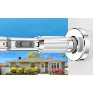Tension Rod 41-86inch Silver Heavy Duty Tension Curtain Rods no Drilling