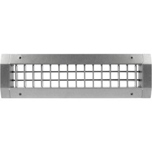 Repa Market 13" x 3" Inch Air Exhaust Grille for Round Ducts - 2 Adjustable Louvre Blades - Galvanized Air Supply Vent Cover - Side Fit Round Surface Canal Ducting from 6.30" to 15.74" Inches