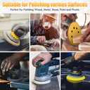 Maxdot 200 Pcs 5 Inch Sanding Discs 8-Hole Hook and Loop Gold Sandpaper Mixed Grits, 60, 80, 100, 120, 150, 220, 320, 400, 600, 800 for Random Orbit Sander