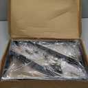 4 Pack L16 x H 10" Black Heavy Duty Shelf Brackets with Screws Metal Shelf Brackets Shelf Support Angle Brackets for Shelves L Brackets Heavy Duty Floating Shelf