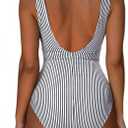 SUUKSESS Women One Piece Ruched Swimsuit Tummy Control Backless Bathing Suit (L)