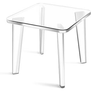 Acrylic Stool,Squre Shower Stools with Non-Slip,12 X 12 X 9.8 in Acrylic Plant Stand for Office Bathroom Living Room,Capacity 200 lbs Acrylic Stool,Squre Shower Stools with Non-Slip,12 X 12 X 9.8 in Acrylic Plant Stand for Office Bathroom Living Room,Capacity 200 lbs