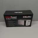 Mueller UltraToast Full Stainless Steel Toaster 4 Slice, Long Extra-Wide Slots for Bagels and Waffles, 6 Browning Levels, LED Display, Cancel/Defrost/Reheat Functions & Removable Tray, Kitchen Gadgets