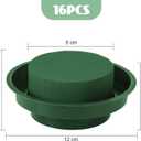 Maitys 16 Pieces Floral Foam with Bowl 4.7 Inch Green DIY Flower Arrangement Kit Round Wet Foam, Wedding Aisle Flowers, Party Decoration