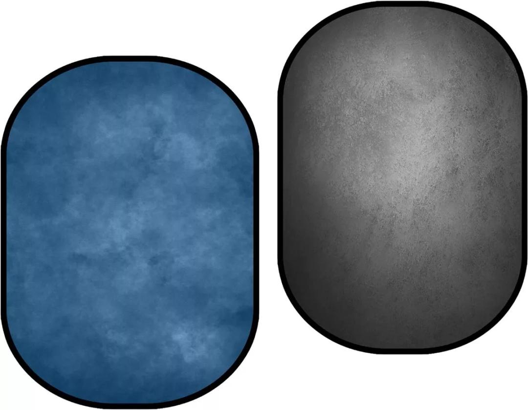 Kate: Collapsible Backdrop Pop Up Photo Backdrops Grey Blue Folded Background