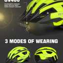 VICTGOAL Bike Helmet with USB Rechargeable Rear Light Detachable Magnetic Goggles Removable Sun Visor Mountain & Road Bicycle Helmets for Men Women Adult Cycling Helmets (XL: 59-63 cm, Yellow)