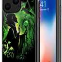 CARLOCA Compatible with iPhone 14 Pro Max Case for Girls Boys Ultra Protection Shockproof Soft Silicone TPU Non-Slip Back Pattern Green Magic Lady