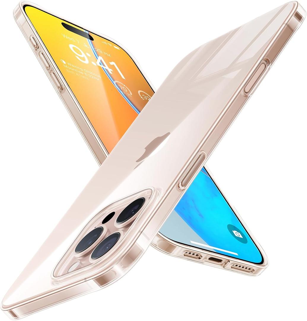 TORRAS Slim Fit for iPhone 16 Pro Max Case Clear, Ultra Thin Phone Case for iPhone 16 Pro Max, Non Yellowing AntiScratch Hard Plastics Lightweight iPhone 16 Pro Max Phone Case 6.9'', Clear