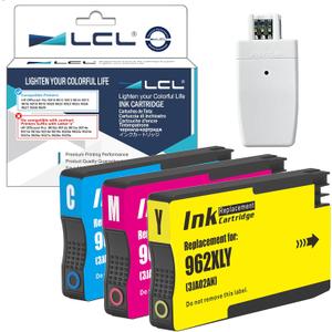 LCL 962XL Ink Cartridges Color Combo Pack Replacement for HP 962 XL Ink 3JA00AN 3JA01AN 3JA02AN for Pro 9015 9010 9018 9020 9025 9012 9013 9014 9016 9019 9022 9023 9026 9027 9028 9029 Printer (CMY)