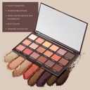 Pro Palette Professional 18 Color High Pigmented Warm Neutral Metallic Blendable Creamy Eye Shadow Set (Smoky)
