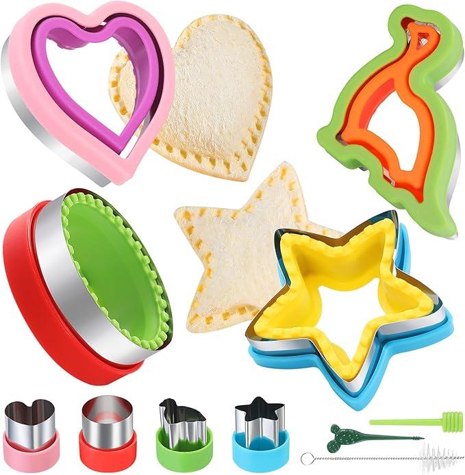 4 Pack Sandwich Cutters Cookie Cutters Sandwich Maker Bread Maker Lunchbox 4 Small Cookie Cutters