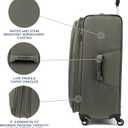 Travelpro Maxlite 5 Softside Expandable Luggage with 4 Spinner Wheels, Lightweight Suitcase, Men and Women, Slate Green, Checked-Large 29-Inch
