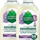 Seventh Generation EasyDose Laundry Detergent Fresh Lavender Scent 2 Pack Ultra Concentrated Washing Detergent 23 oz
