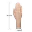 Practice Hand for Acrylic Nails Realistic Mannequin Hand for Nails Practice Soft Flexible Bendable False Fake Nail Hand Art Trainer Manicure Practice Hand Tool and Rings Display of Bracelets (Right)