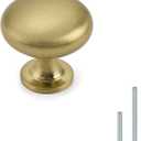 Probrico 10 Pack Single Hole Cabinet Knobs, Modern Style Drawer Pulls Champagne Bronze Knobs for Kitchen Bedroom Bathroom, Dresser Knob Furniture Handle Hardware