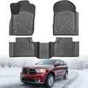 Floor Mats for Dodge Durango 2011-2015, 3 PCS All Weather TPE Floor Liners Waterproof Anti-Slip for Durango with 2nd Row Bench Seat