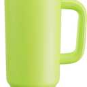 ENCOOL 40 oz Tumbler with Handle and Straw: Stainless Steel Insulated Tumbler Keeps Cold for 24 Hours, Leakproof Travel Cup Fits in Cup Holder and BPA-Free,Sharp Green